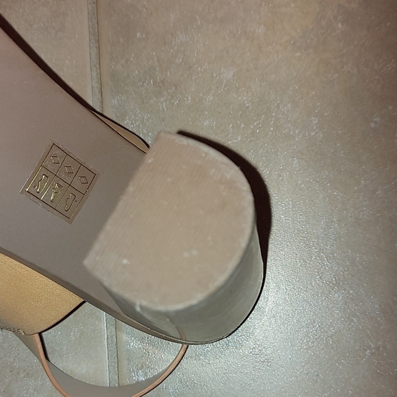 Soda Women's Yellow Block Heel Sandals - Picture 3 of 7